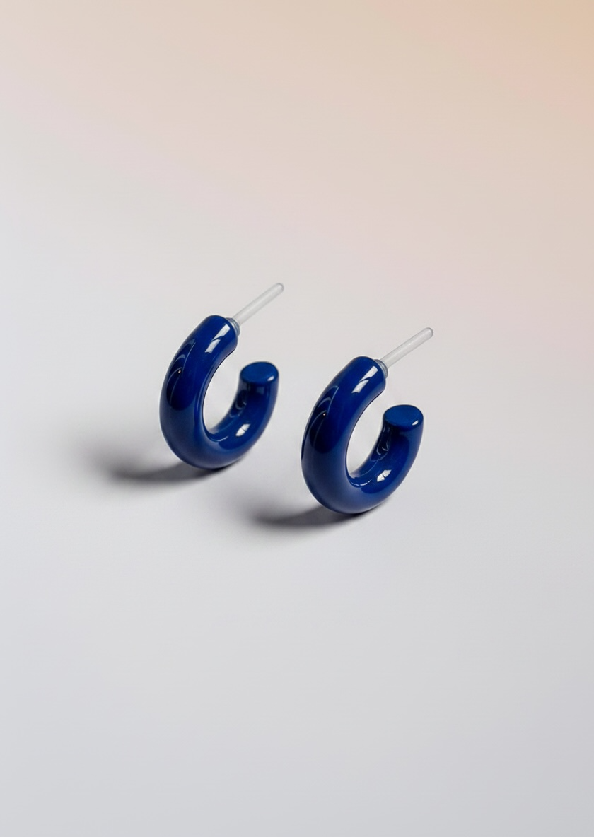 Ceramic hoop earrings