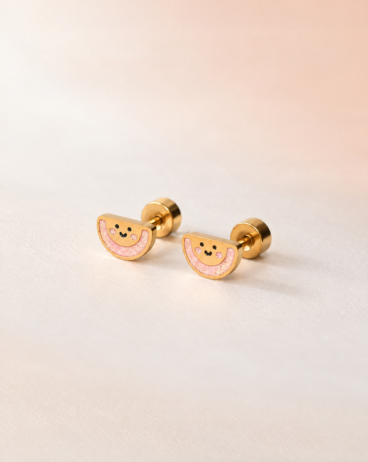 Smily Watermelon Earrings – Surgical Steel Studs