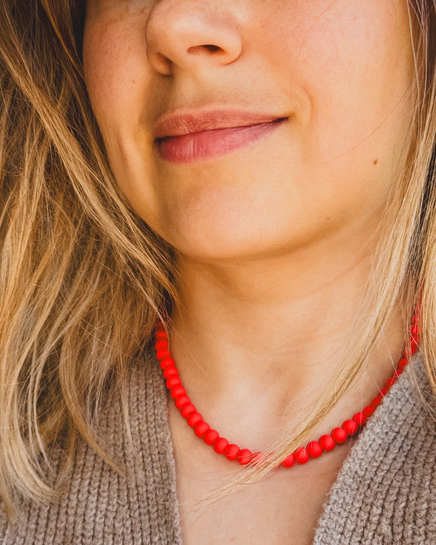 Ukrainian Corali Red Beaded Necklace