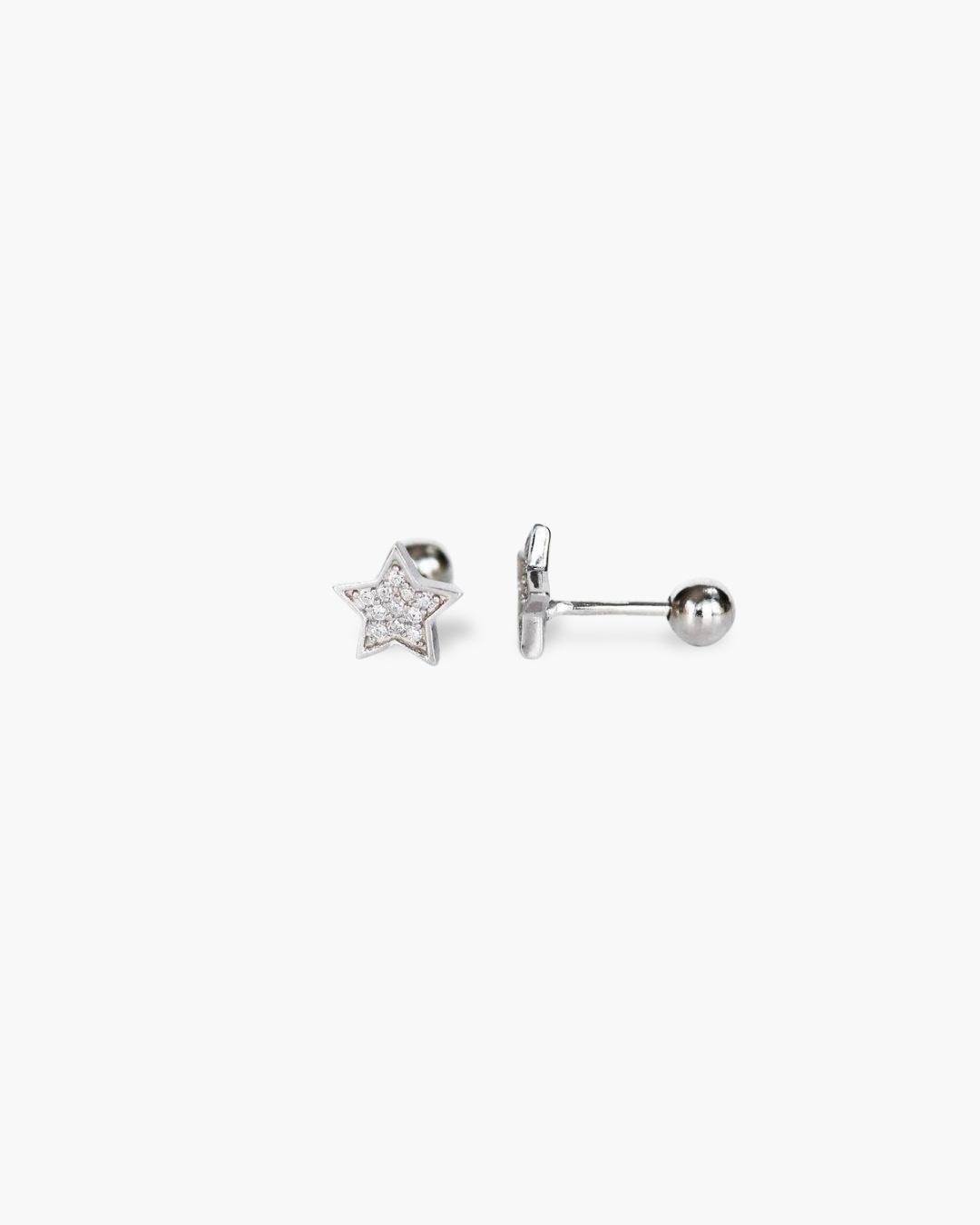 Tiny star stud earrings in 925 sterling silver