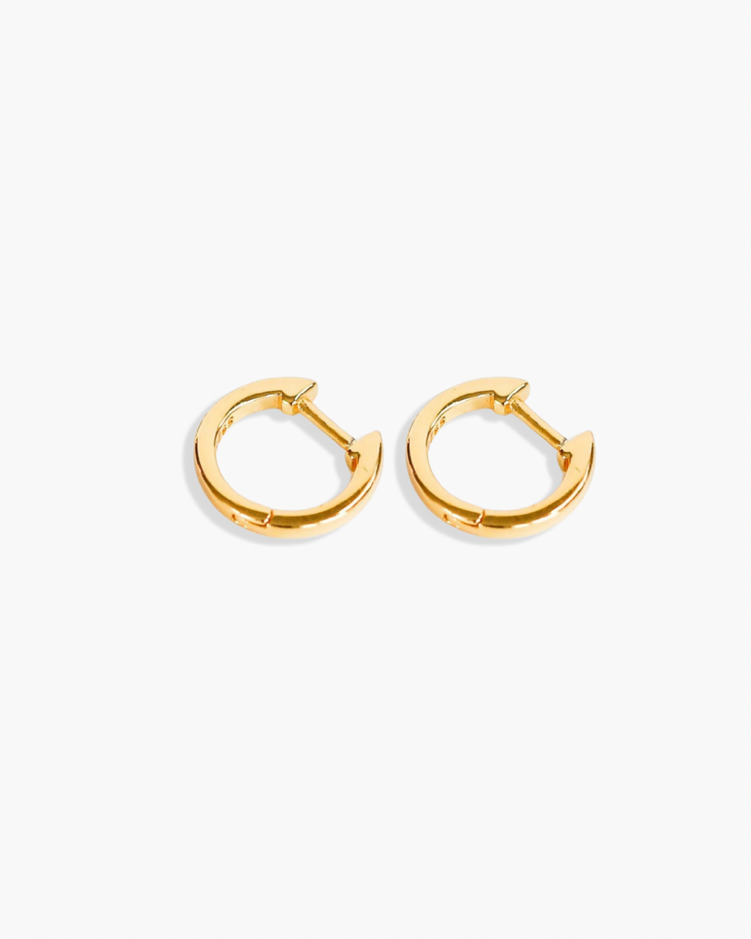 Tiny hoop earrings in sterling silver