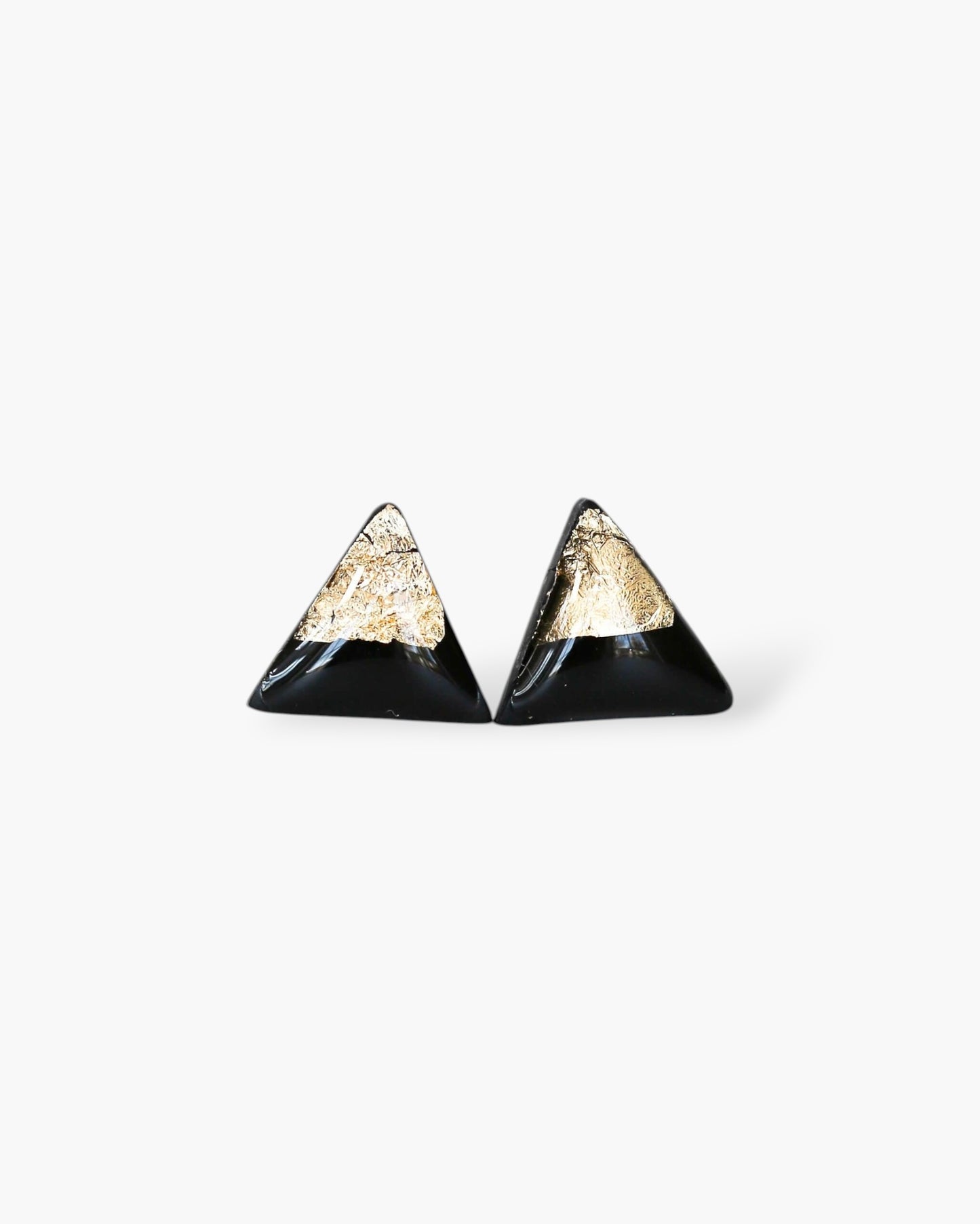 Black triangle surgical steel studs