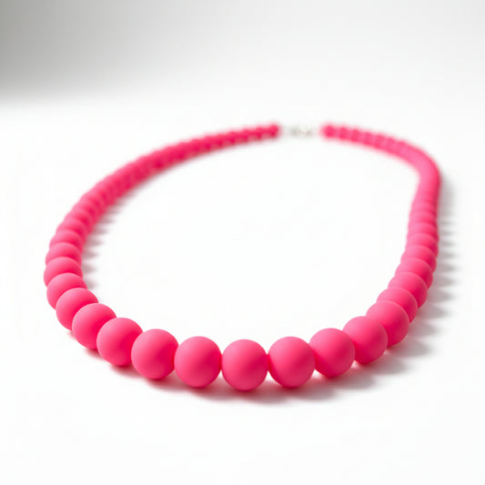 Bold Bright Pink Statement Necklace