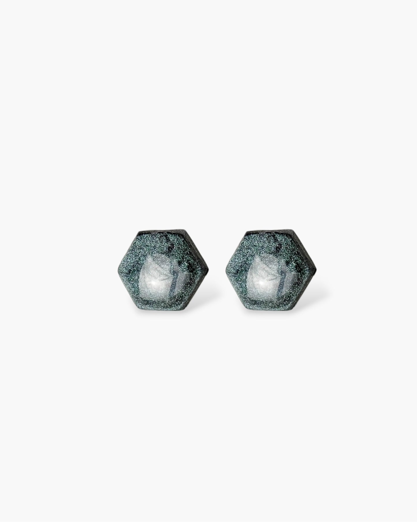Hexagon delicate studs with surgical steel