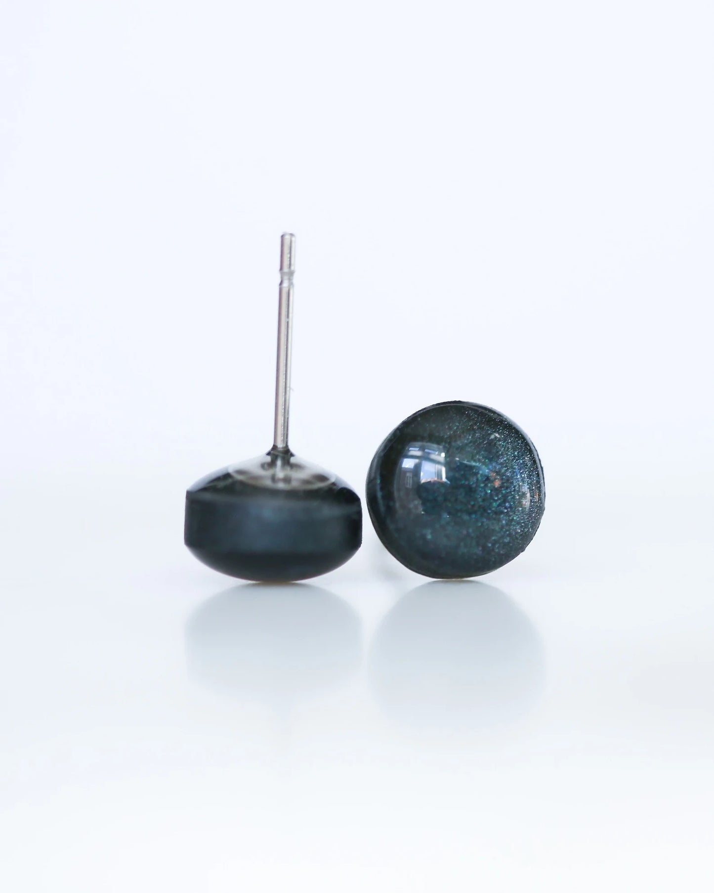 Tiny galaxy earrings 8mm stud earrings with surgical steel posts
