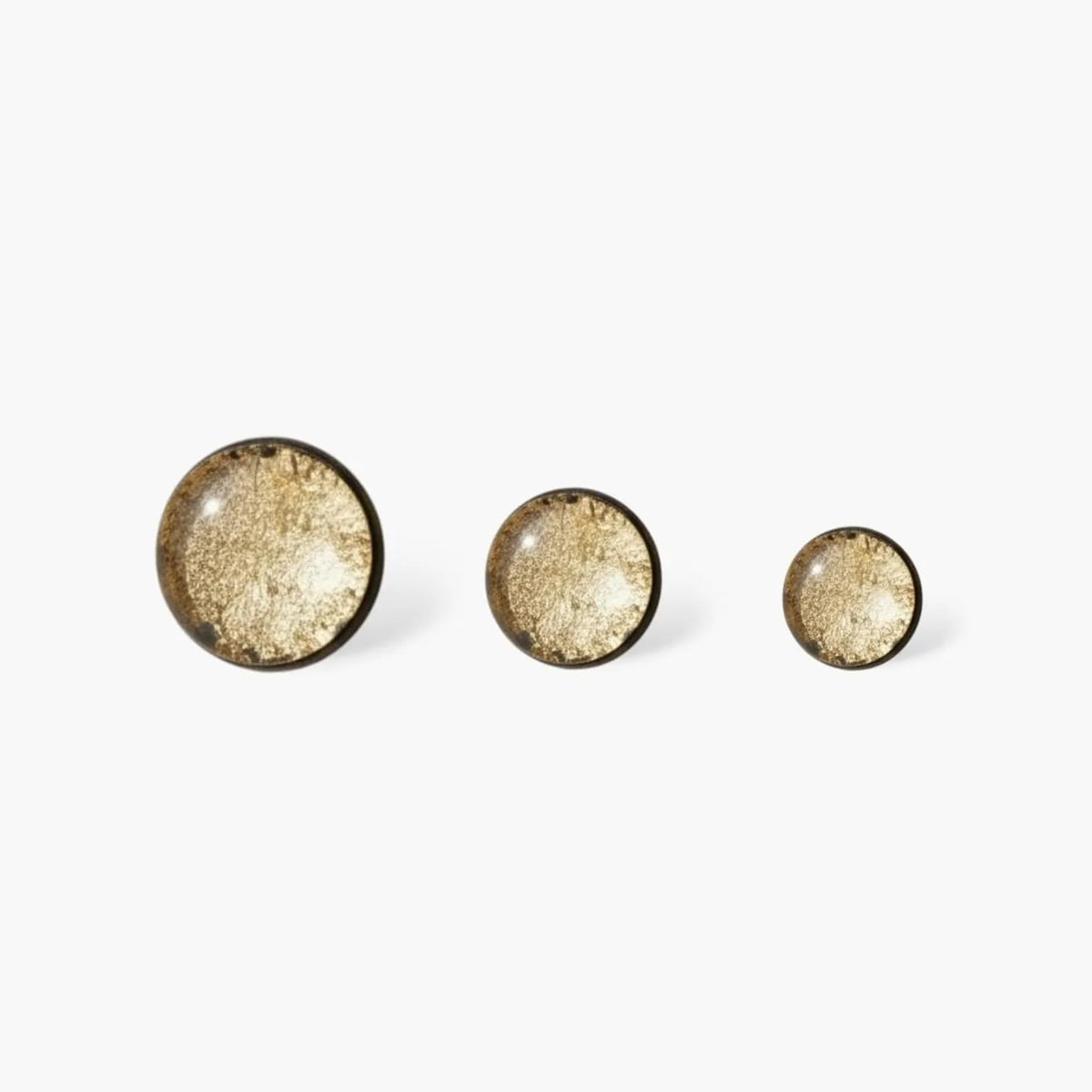 Gold foil earrings with black base