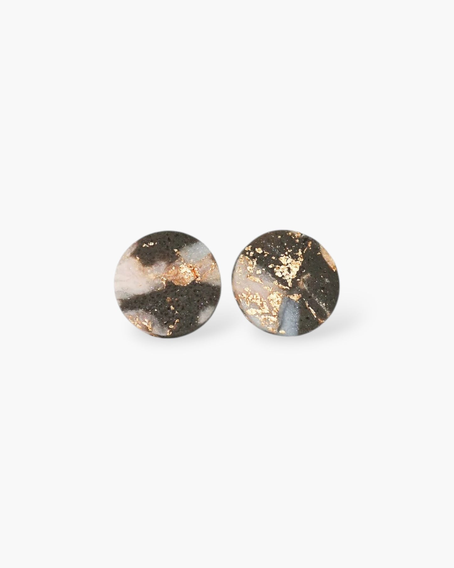Marble studs earrings with surgical stainless steel posts