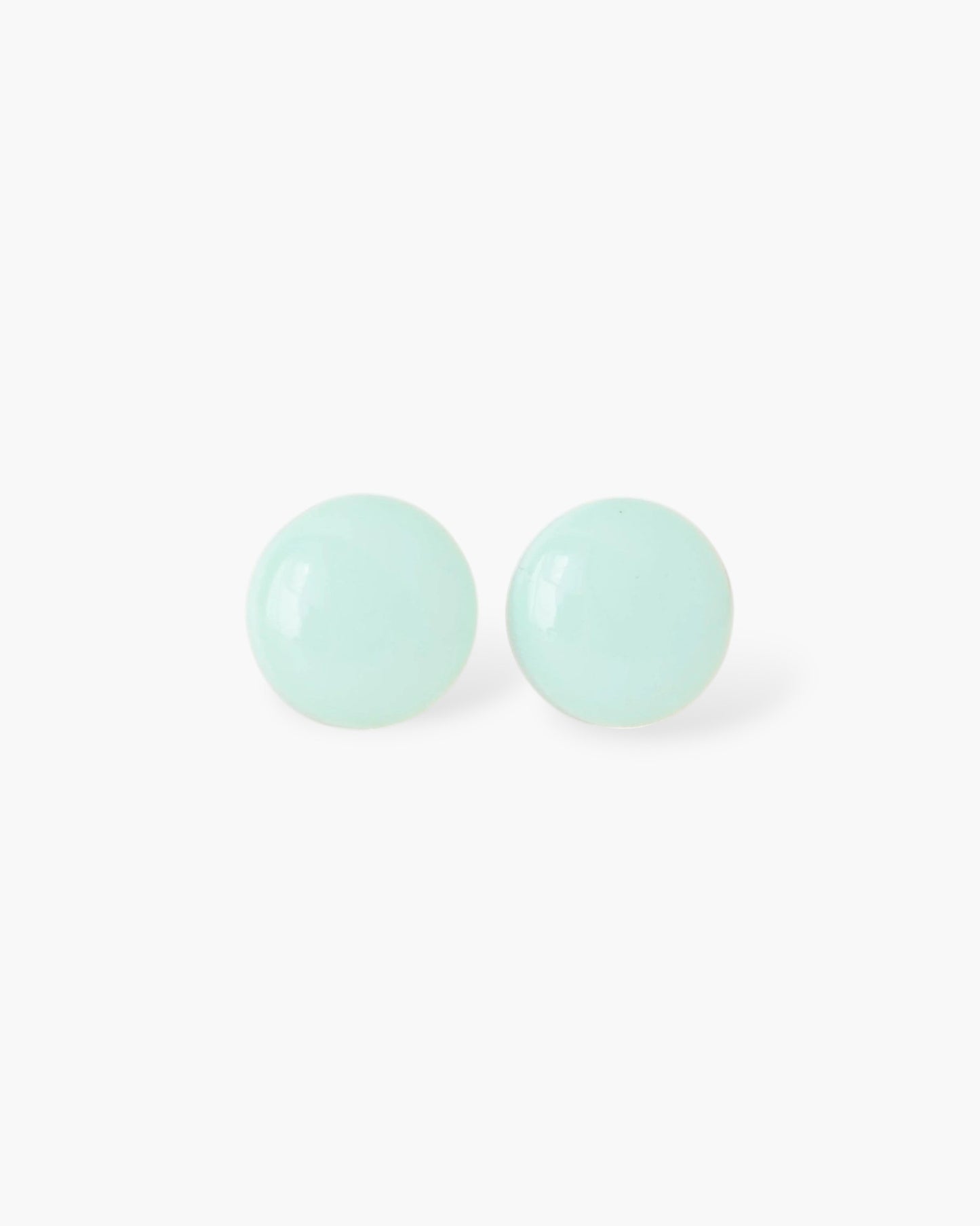 Mint delicate stud earrings