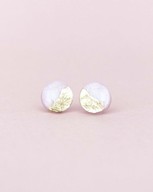 Blush pink stud earrings