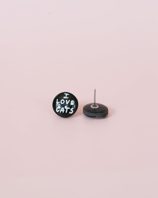 Delicate animal hand painted studs, surgical steel earrings - Ollijewelry