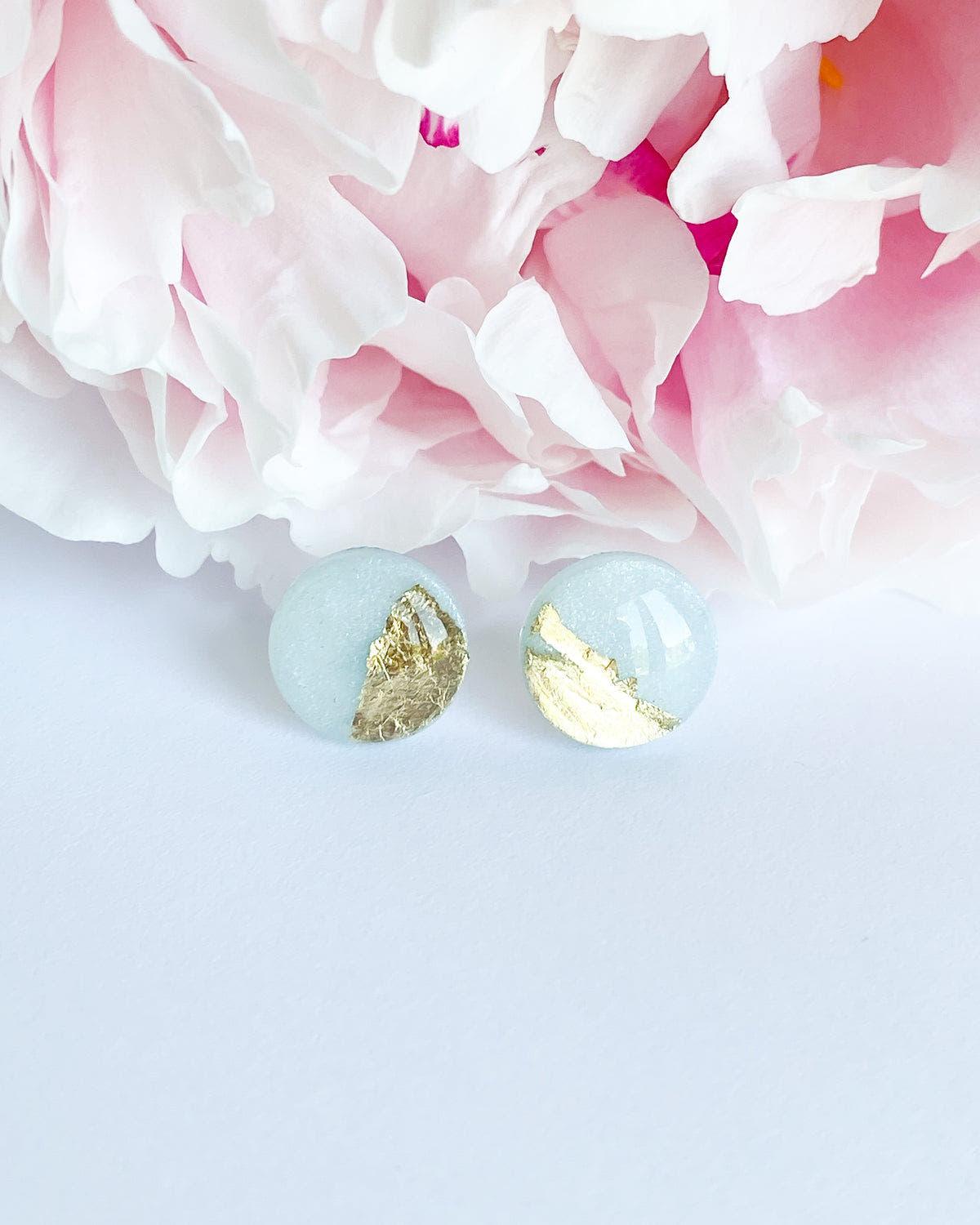 Delicate surgical steel earrings, Hypoallergenic studs for sensitive ears - Ollijewelry