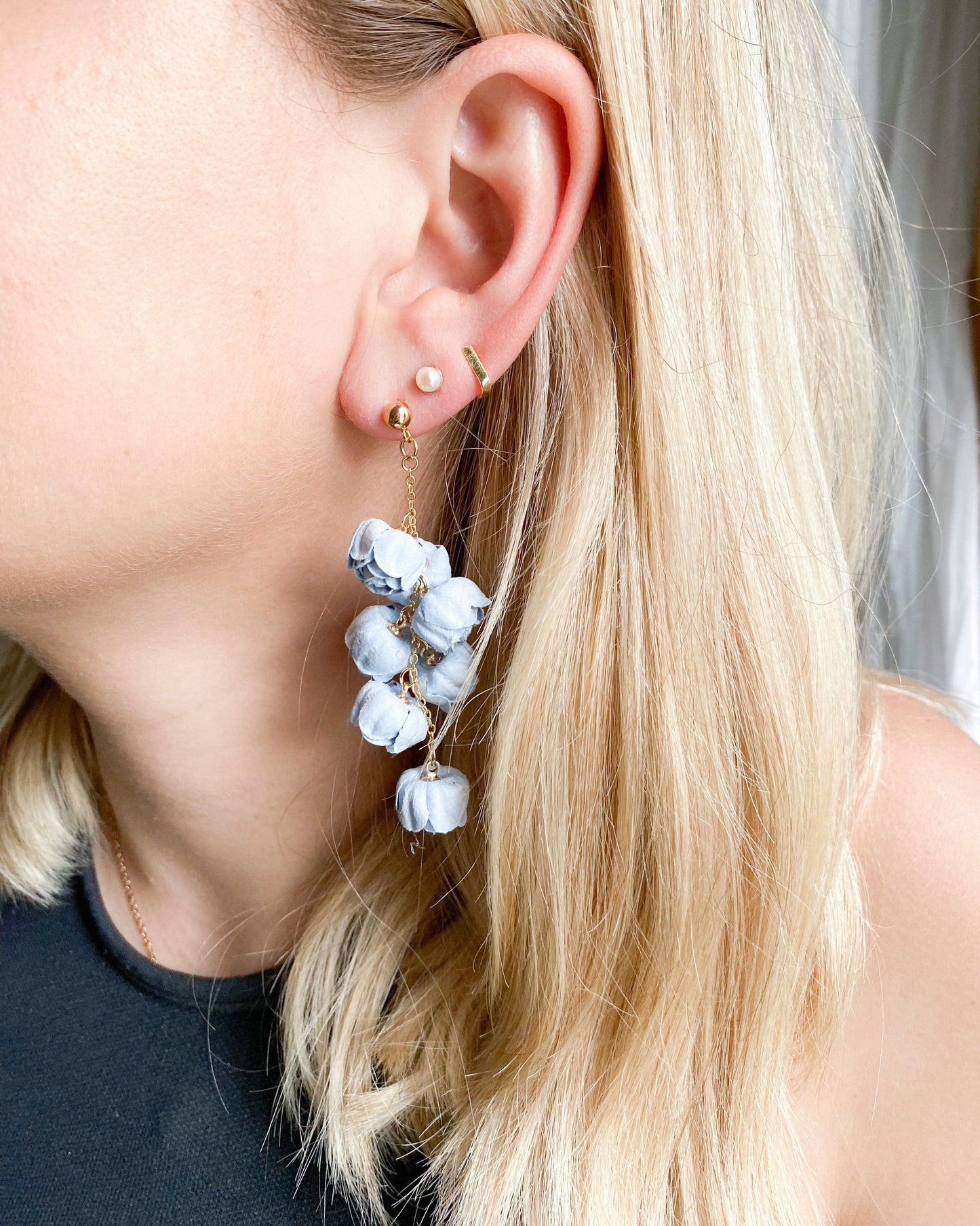 Helena floral statement earrings - Ollijewelry