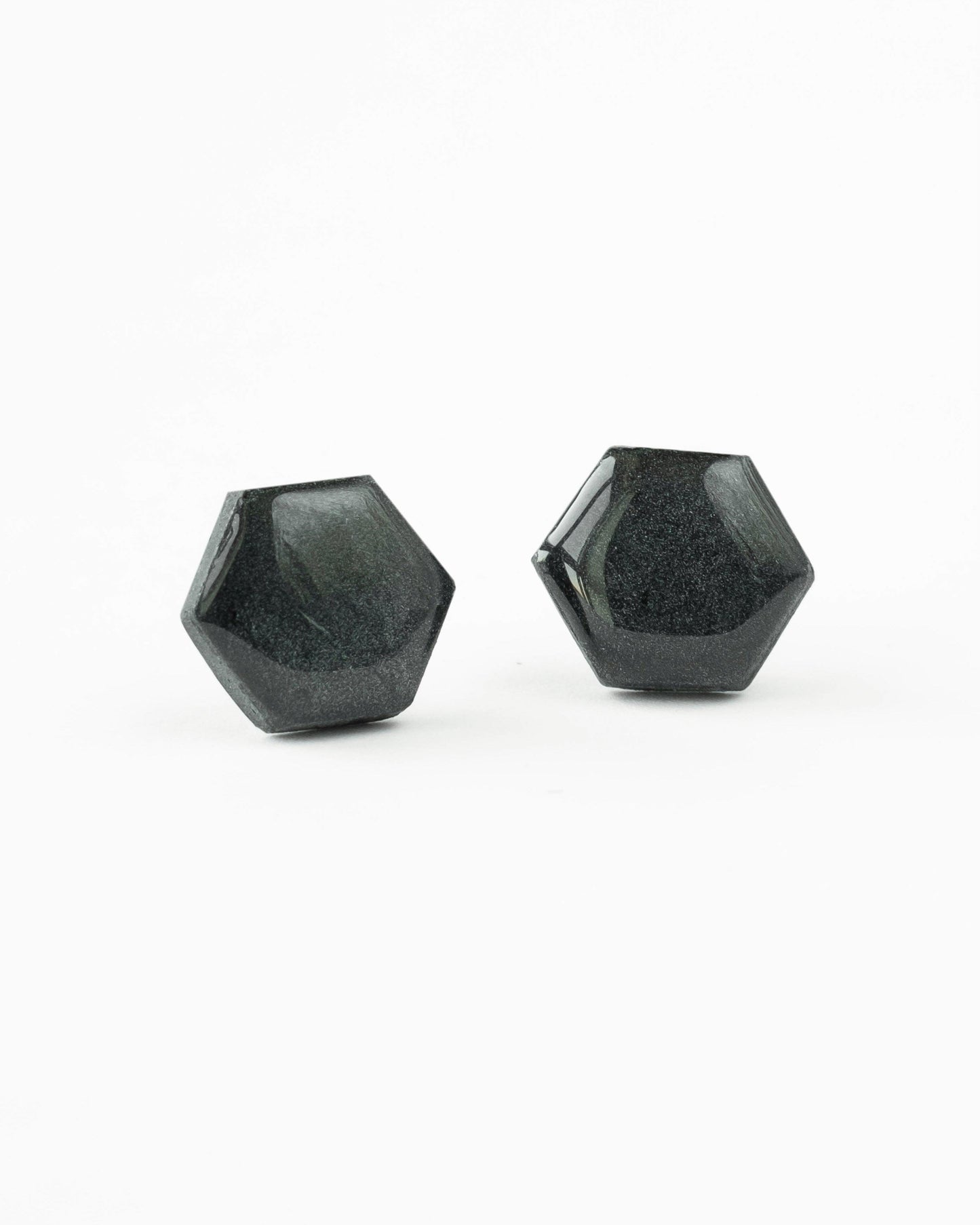 Hexagon delicate studs with surgical steel - Ollijewelry