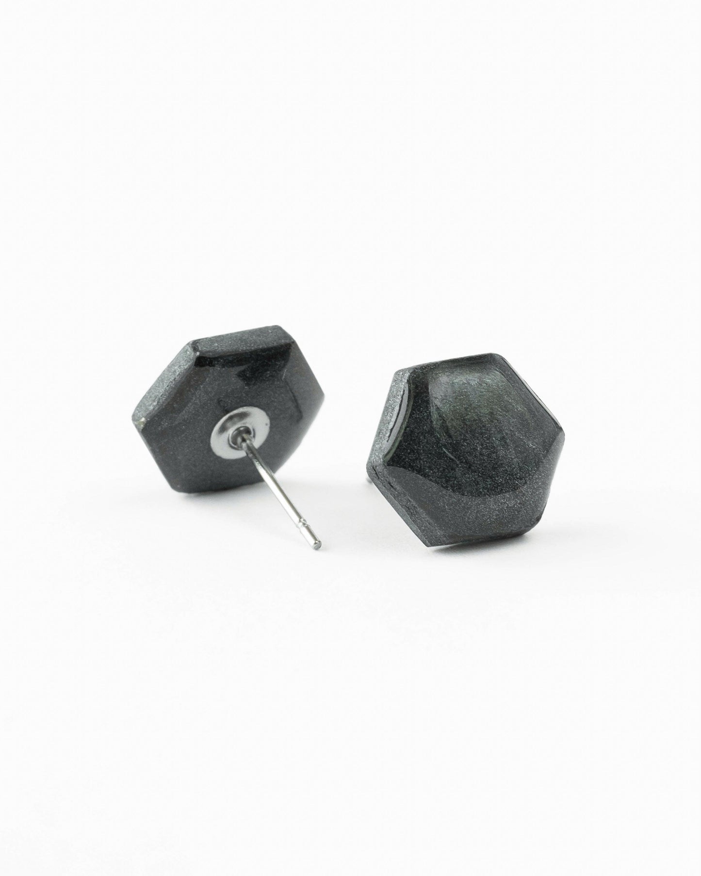 Hexagon delicate studs with surgical steel - Ollijewelry