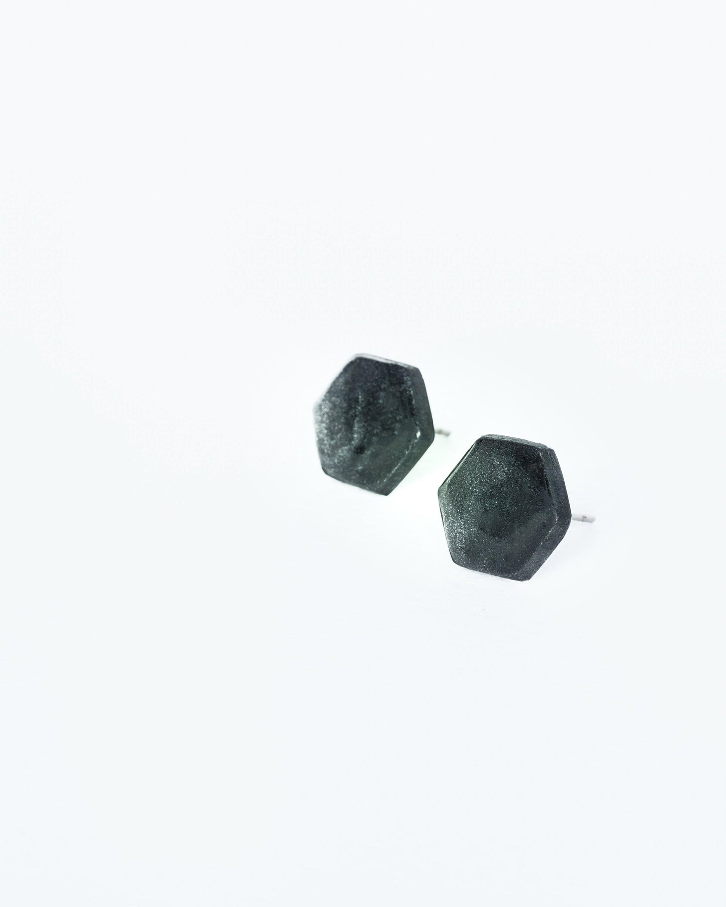 Hexagon delicate studs with surgical steel - Ollijewelry