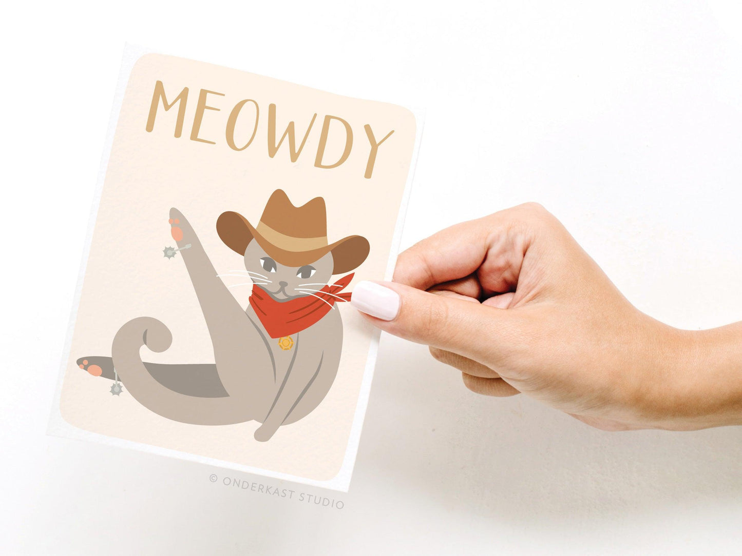Meowdy Greeting Card - Ollijewelry