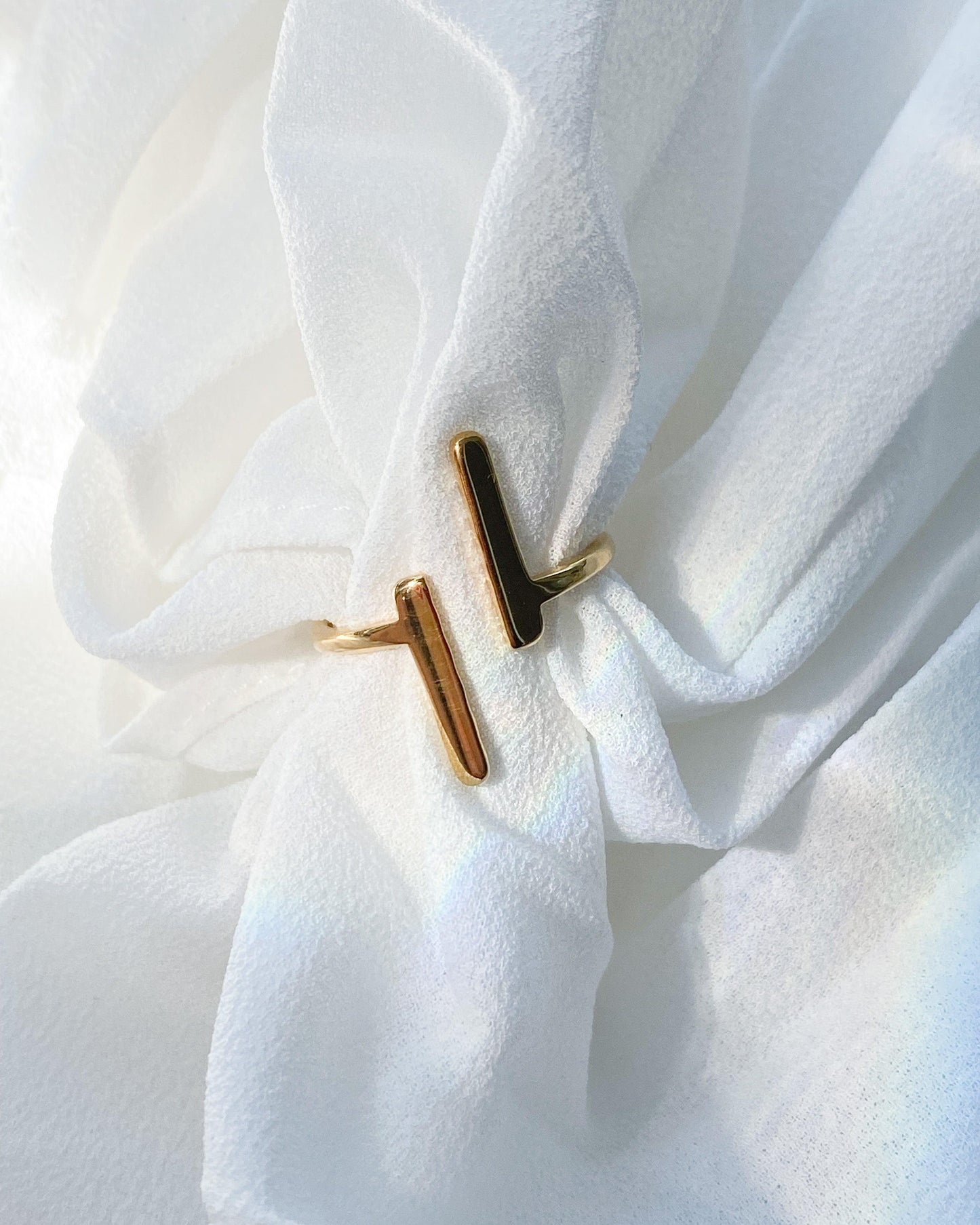 Parallel bar stylish ring - Ollijewelry