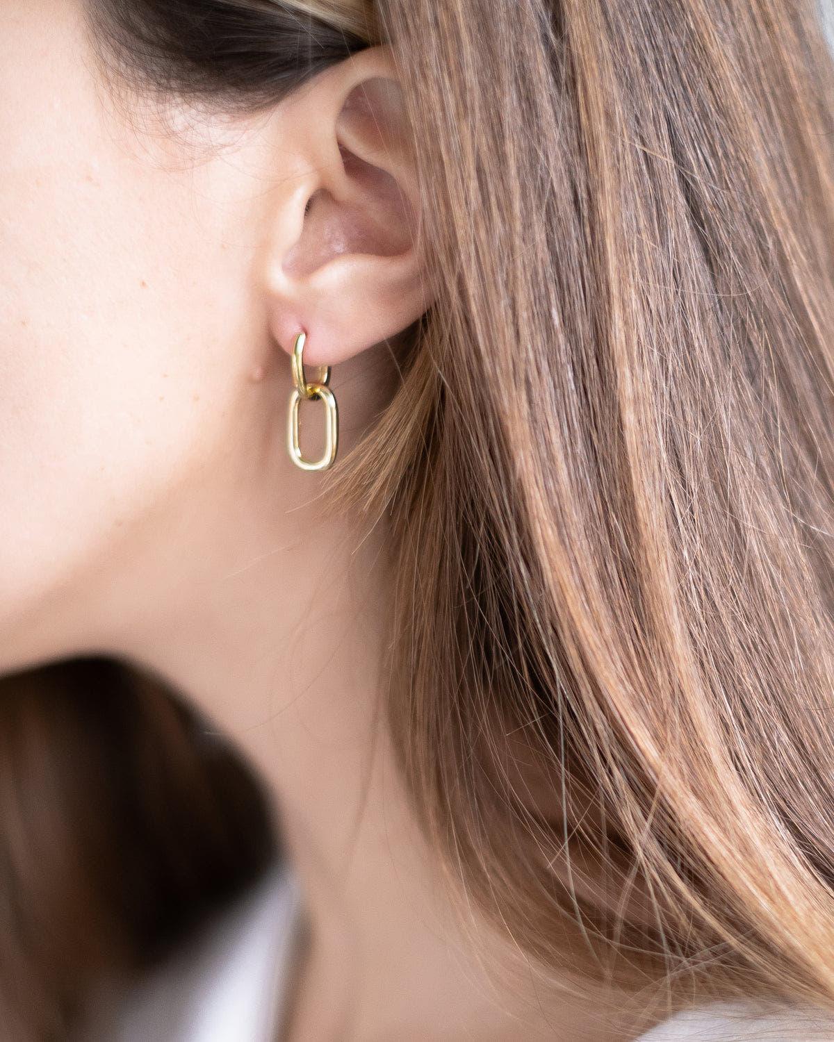 The Ella earrings made in gold - Ollijewelry