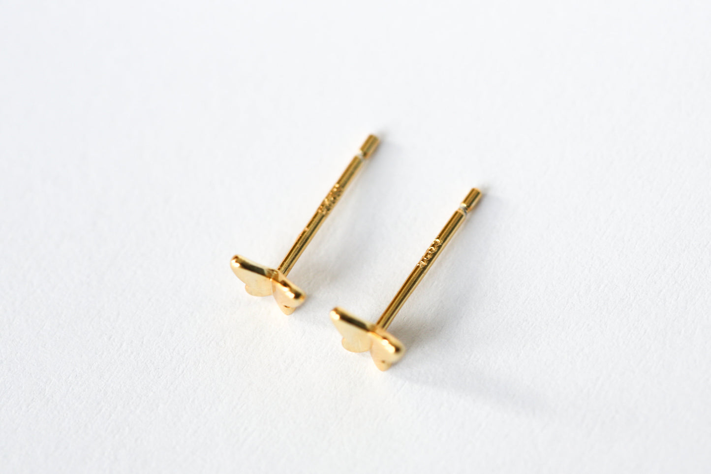 Tiny butterfly gold earrings - Ollijewelry