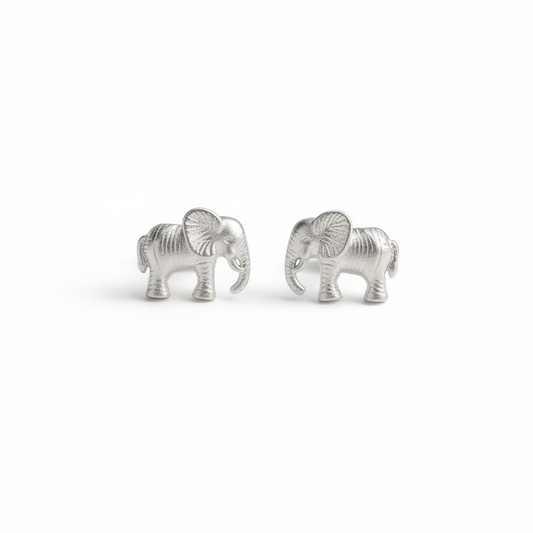 Elephant stud earrings in 925 sterling silver