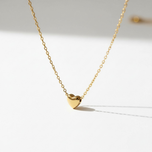 Collier pendentif cœur délicat - Acier inoxydable