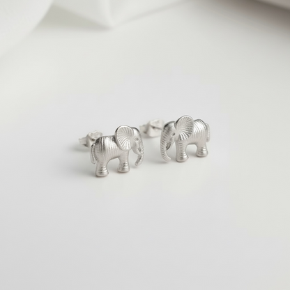 Elephant stud earrings in 925 sterling silver