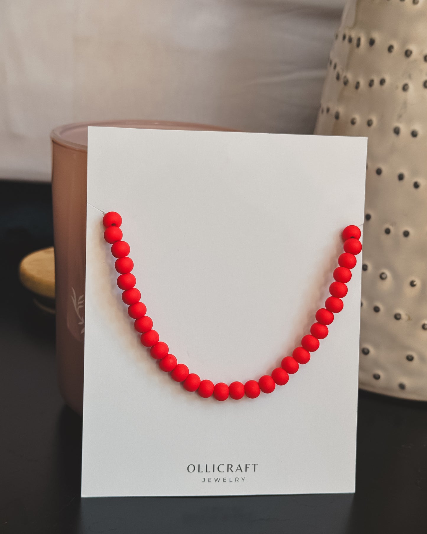 Ukrainian Corali Red Beaded Necklace
