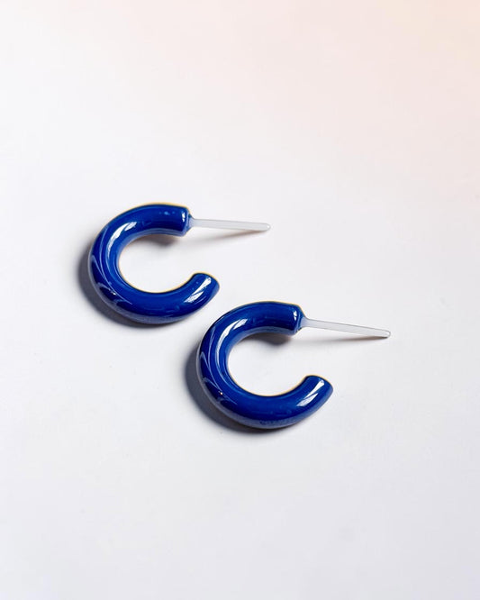 Ceramic hoop earrings
