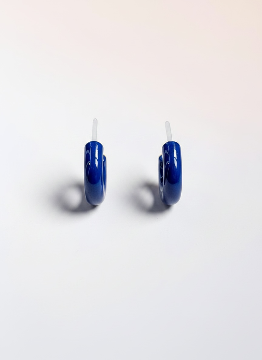Ceramic hoop earrings