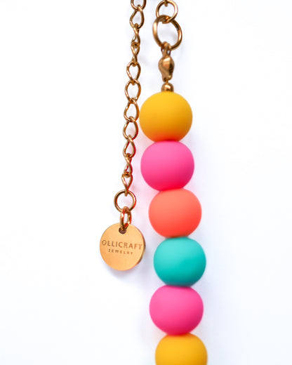 Bold Multicolored Statement Necklace