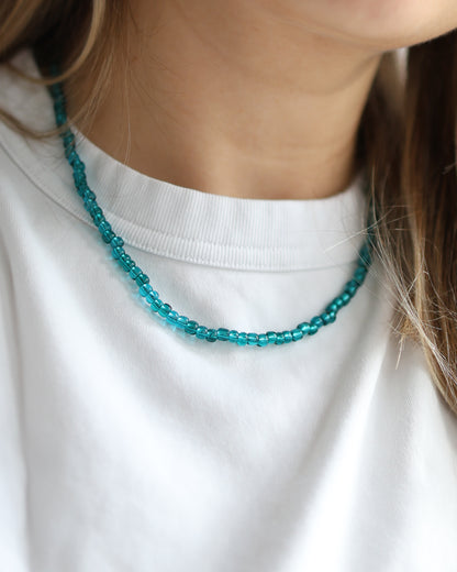 Sea Blue Beaded Necklace