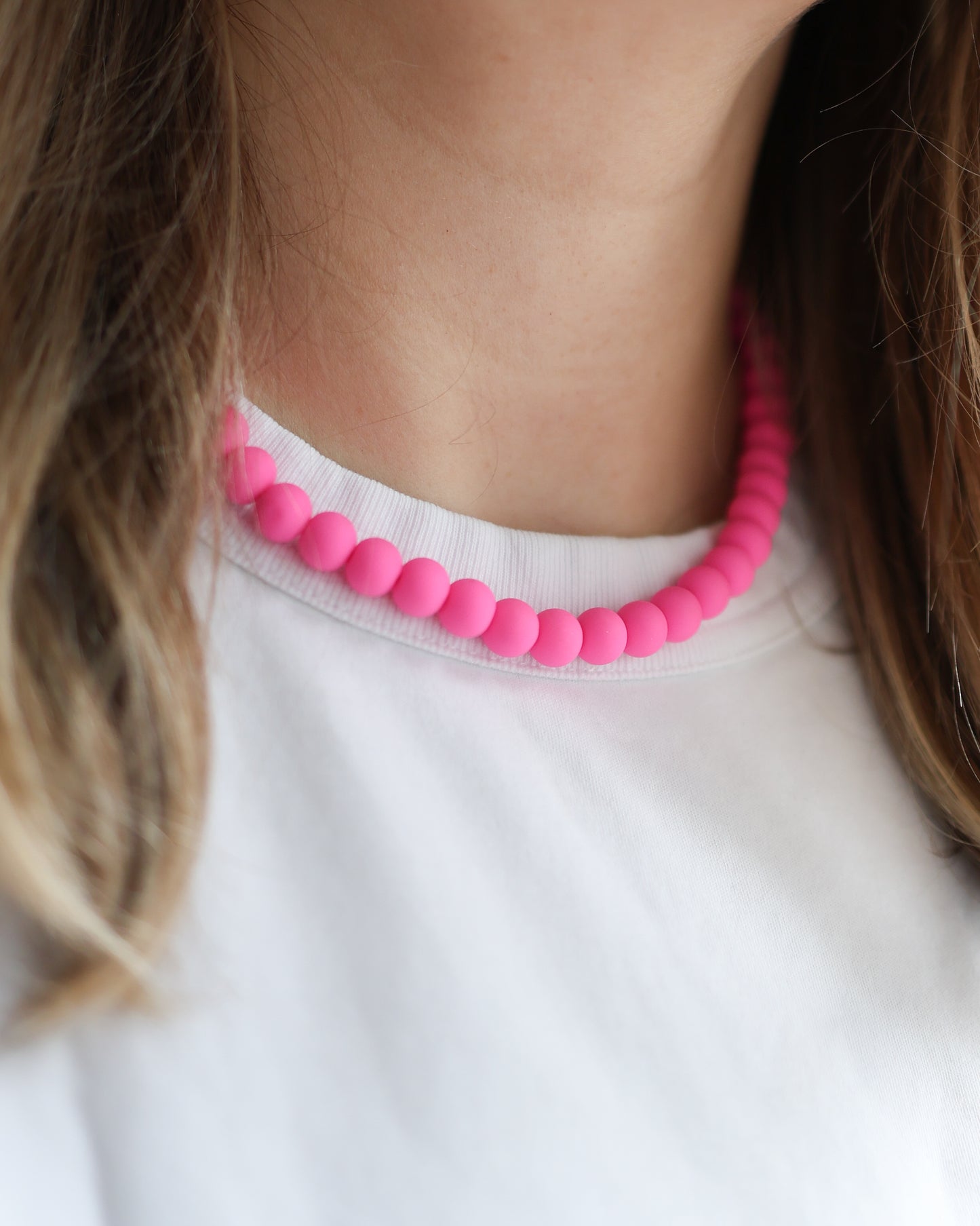 Bold Bright Pink Statement Necklace