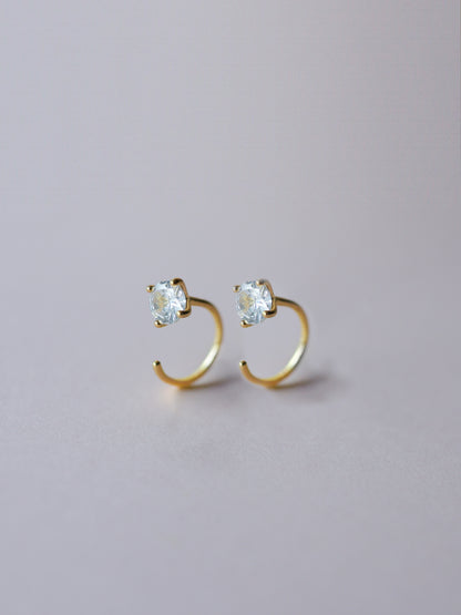 Tiny Hoop Earrings – 18K Gold Plated over Sterling Silver