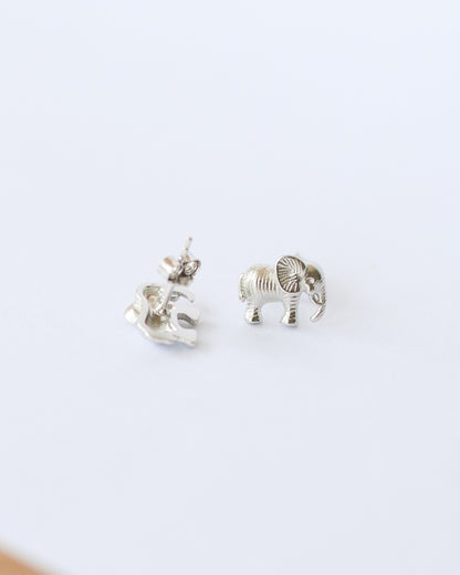 Elephant stud earrings in 925 sterling silver