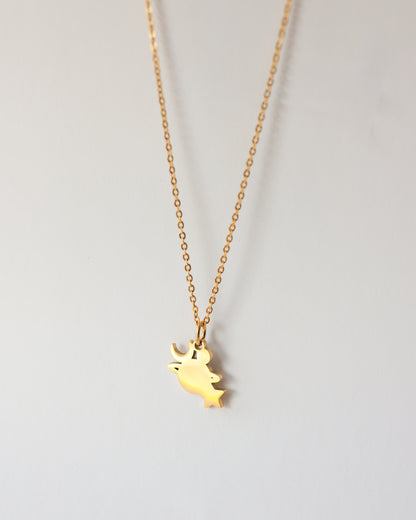 Celestial Planet Necklace – Glittery Blue Moon & Star Pendant