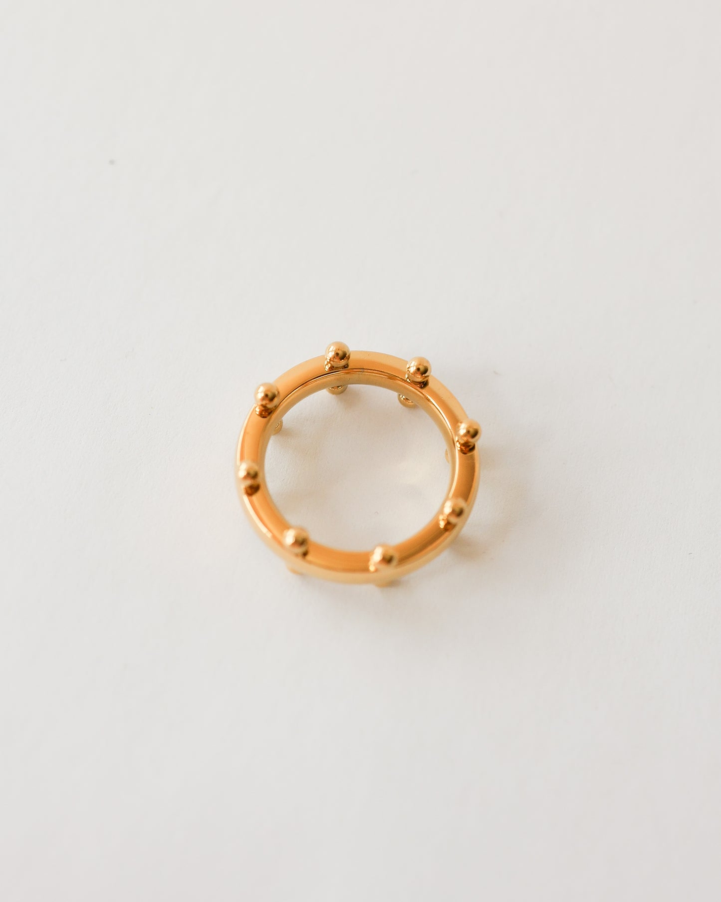 Bague ouverte vintage haut de gamme en métal doré brossé