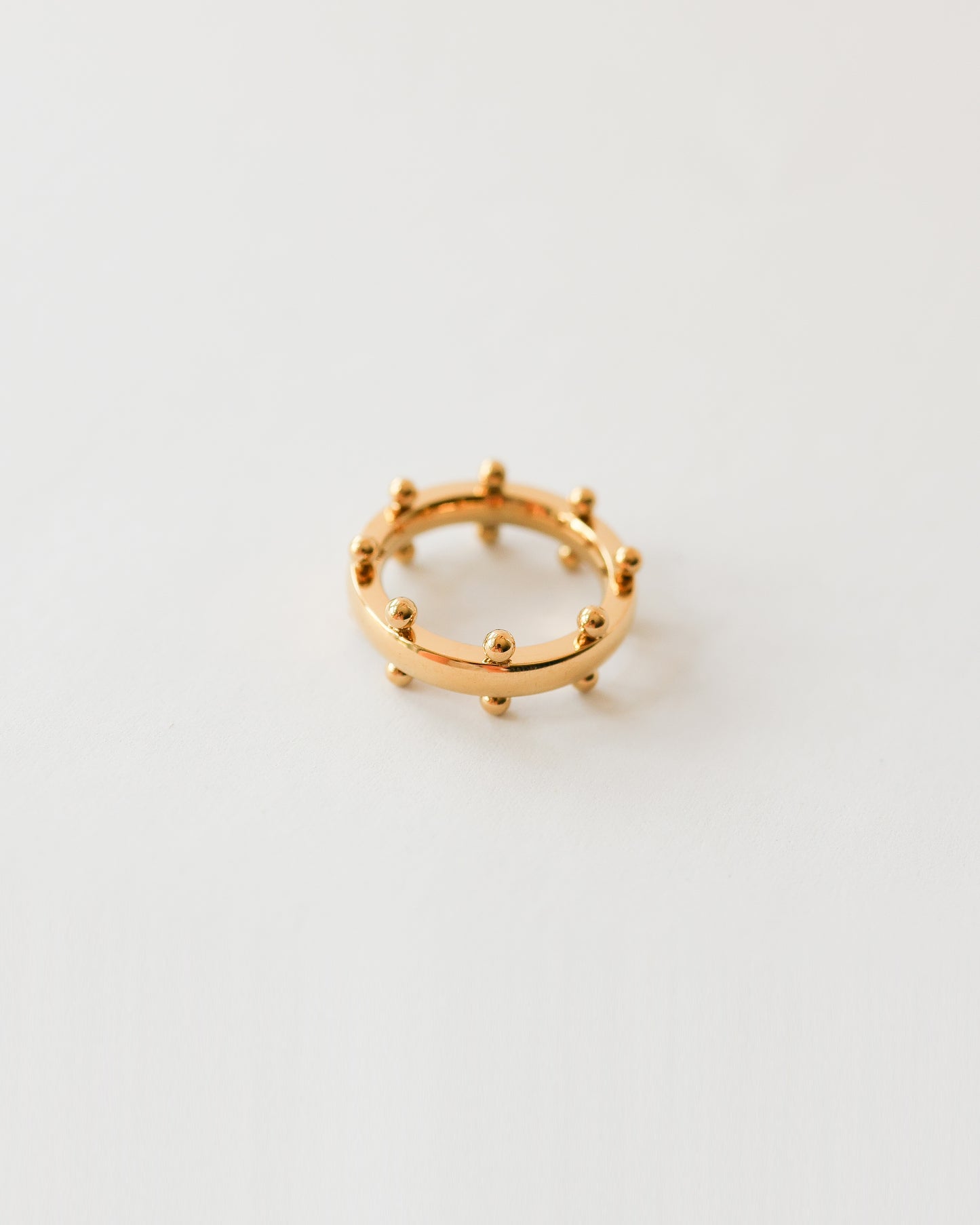 Bague ouverte vintage haut de gamme en métal doré brossé