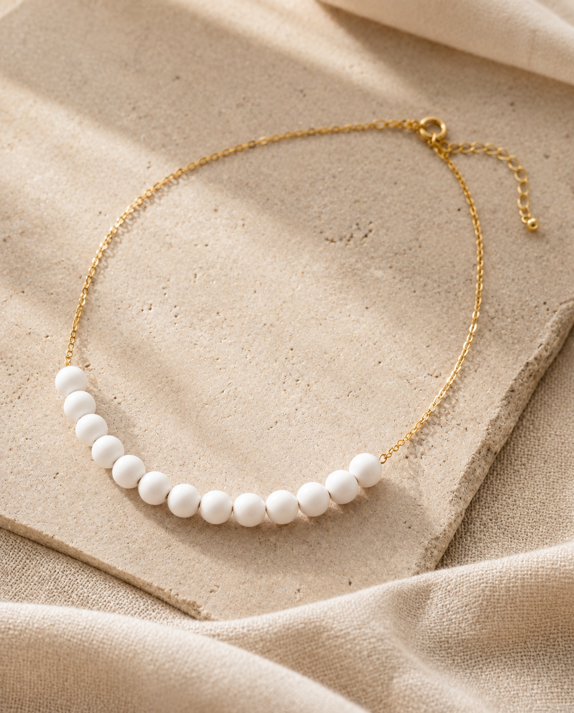 Collier multicolore - Perles artisanales en pâte polymère