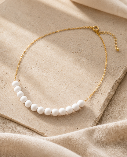 Collier multicolore - Perles artisanales en pâte polymère