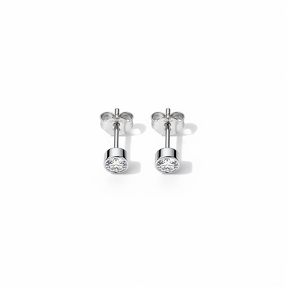 Delicate tiny cubic zirconia earrings in 925 sterling silver