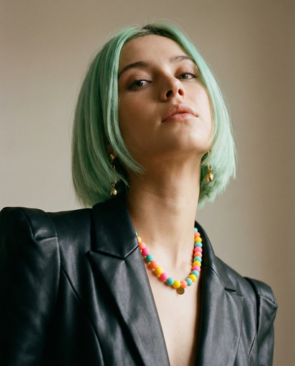 Bold Multicolored Statement Necklace