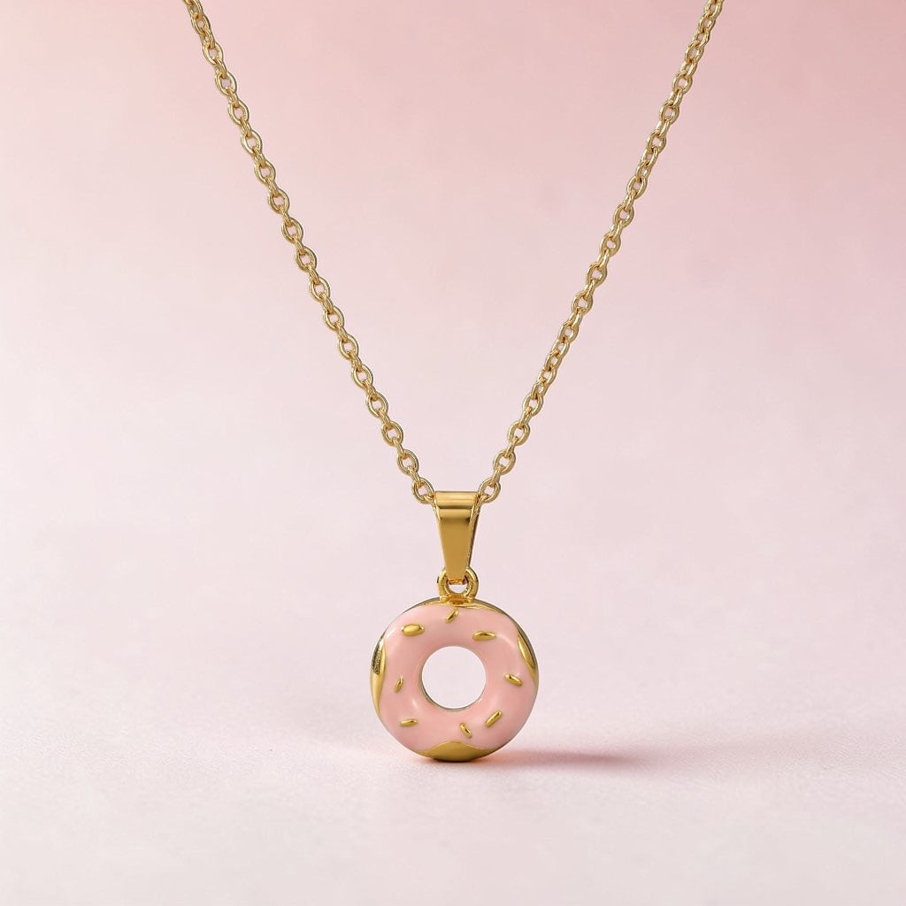 Donut Charm Stainless steel necklace