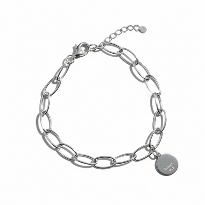 Elegant 925 Sterling Silver Paperclip Chain Bracelet