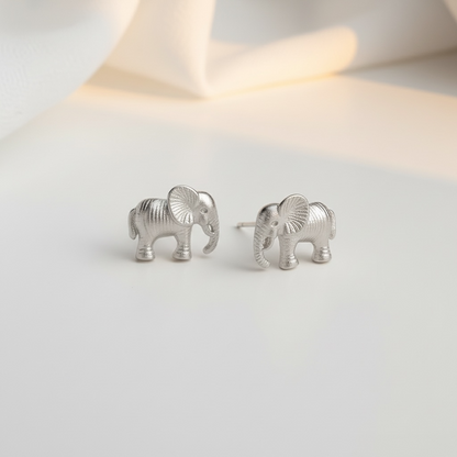 Elephant stud earrings in 925 sterling silver