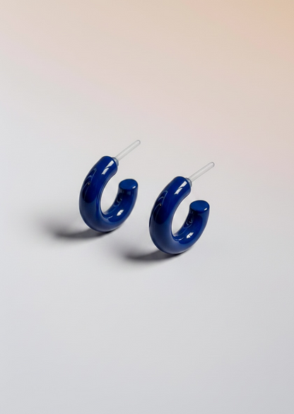 Ceramic hoop earrings