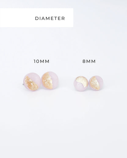 Blush pink stud earrings - Ollijewelry