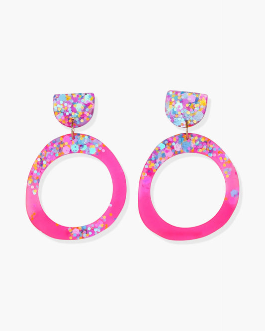Bright bold statement earrings