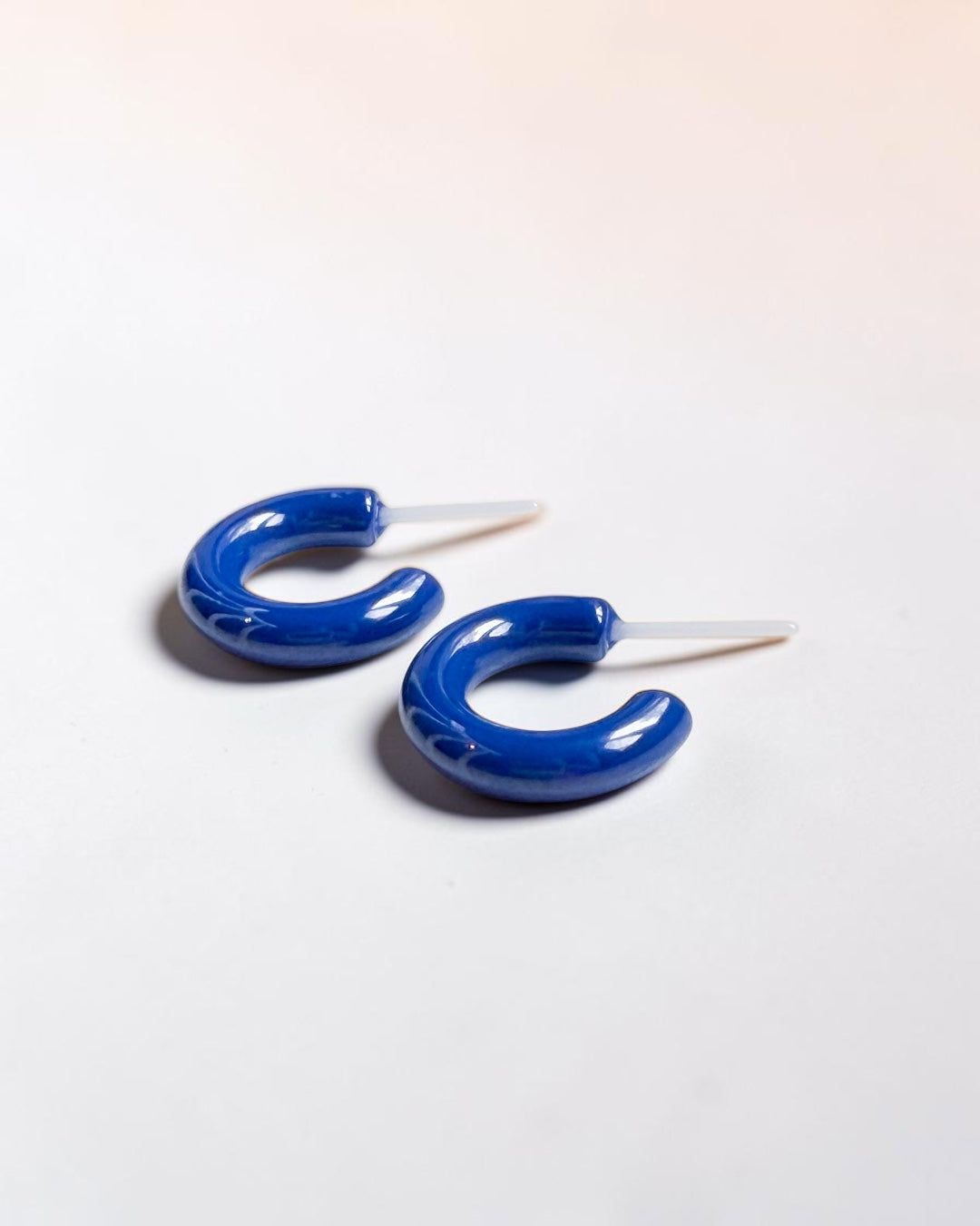 Ceramic hoop earrings