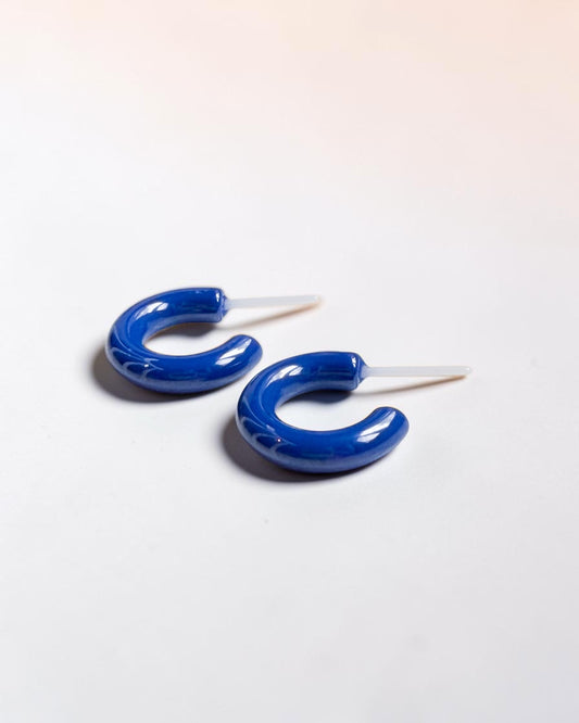 Ceramic hoop earrings