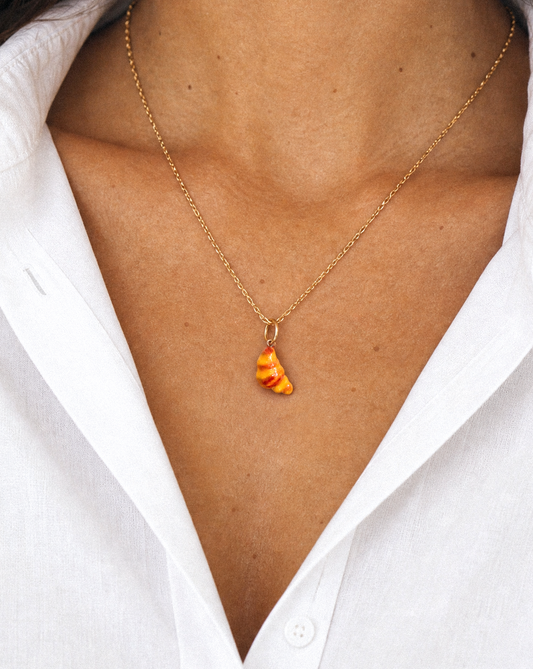 Collier délicat en acier inoxydable Croissant